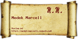 Medek Marcell névjegykártya