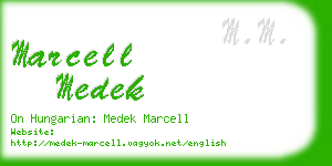 marcell medek business card